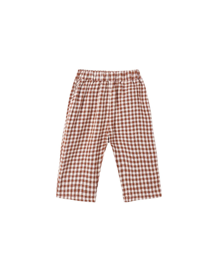 palmer pant in brick check