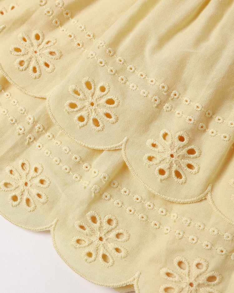 rylee + cru rose mini skirt in lemon kids Little