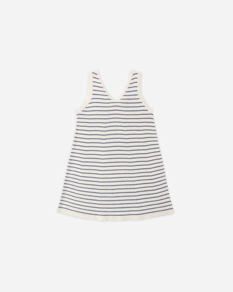 rylee + cru crochet tank mini dress in marine stripe kids Little