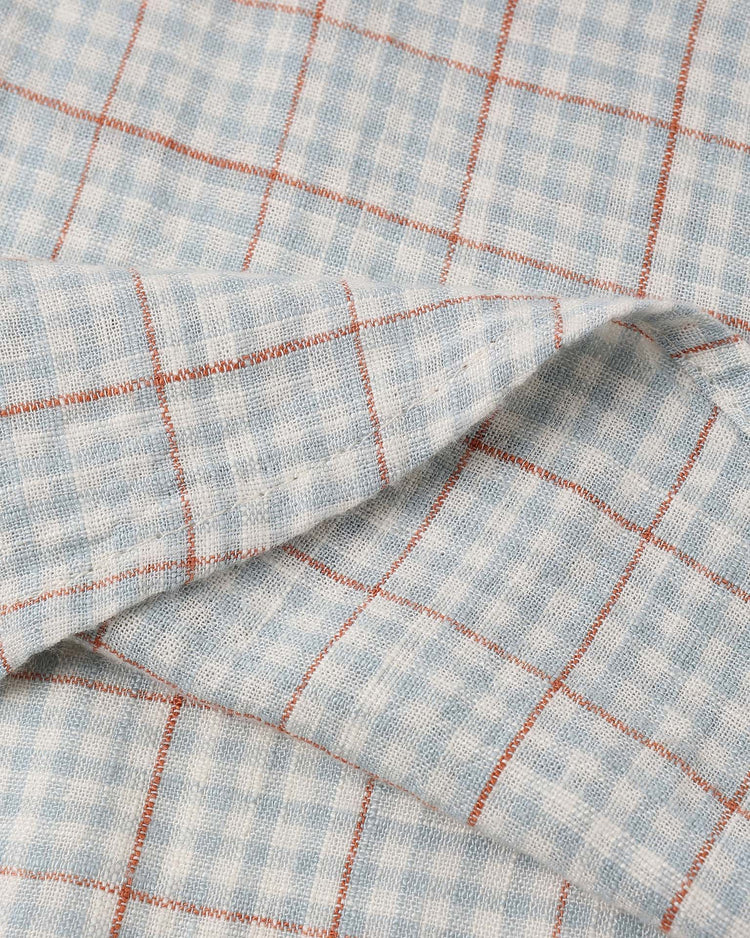 Little rylee + cru kids sabrina mini dress in light blue plaid