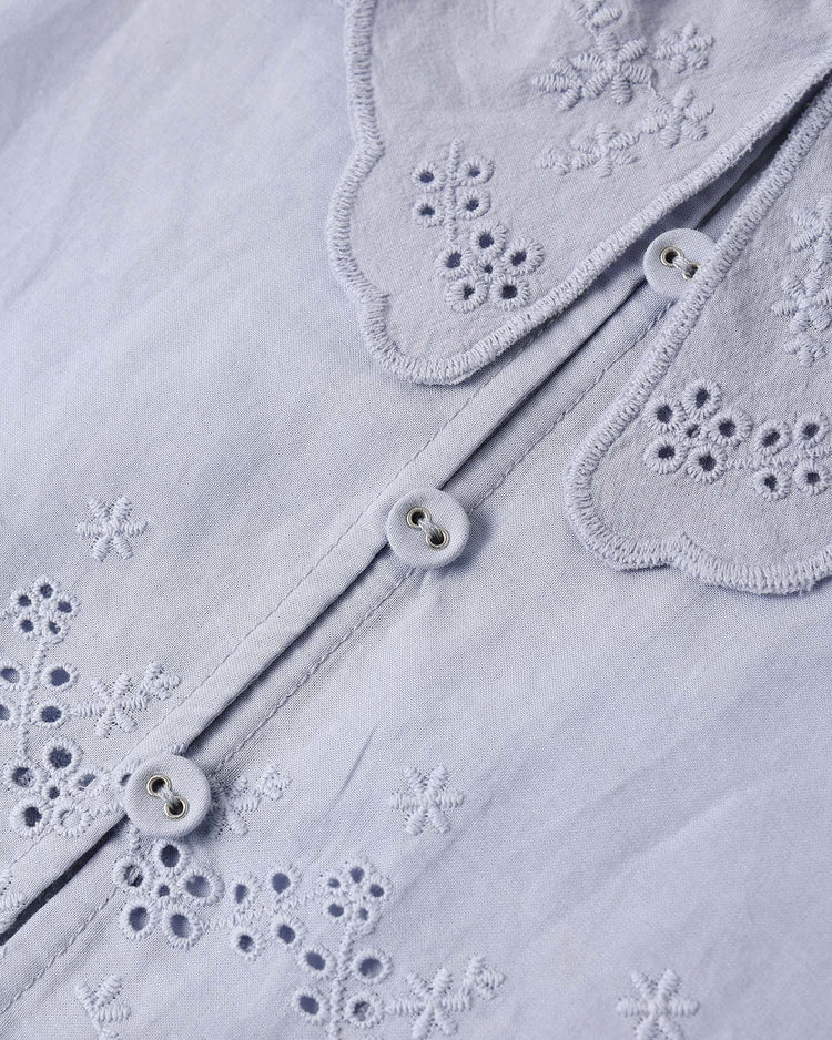 rylee + cru remi blouse in periwinkle kids Little