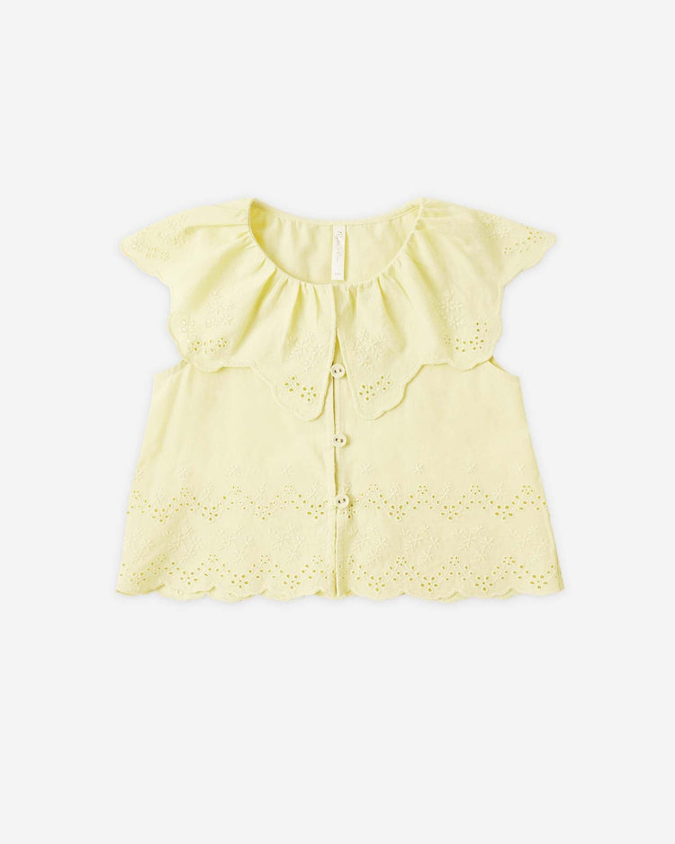 rylee + cru remi blouse in citron kids Little