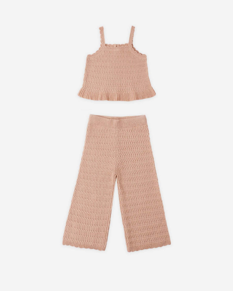 rylee + cru mari knit set in melon kids Little