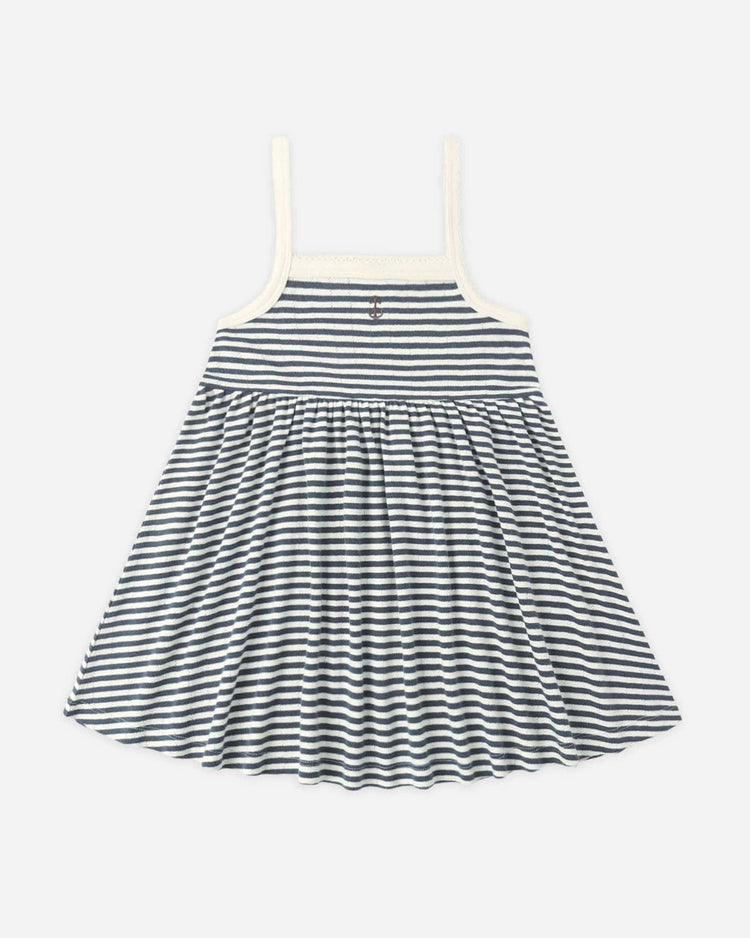 Little rylee + cru kids lea dress in navy stripe