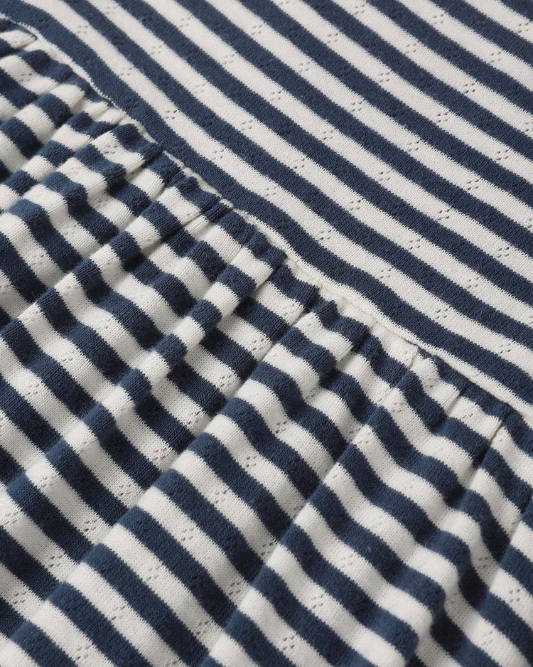 Little rylee + cru kids lea dress in navy stripe