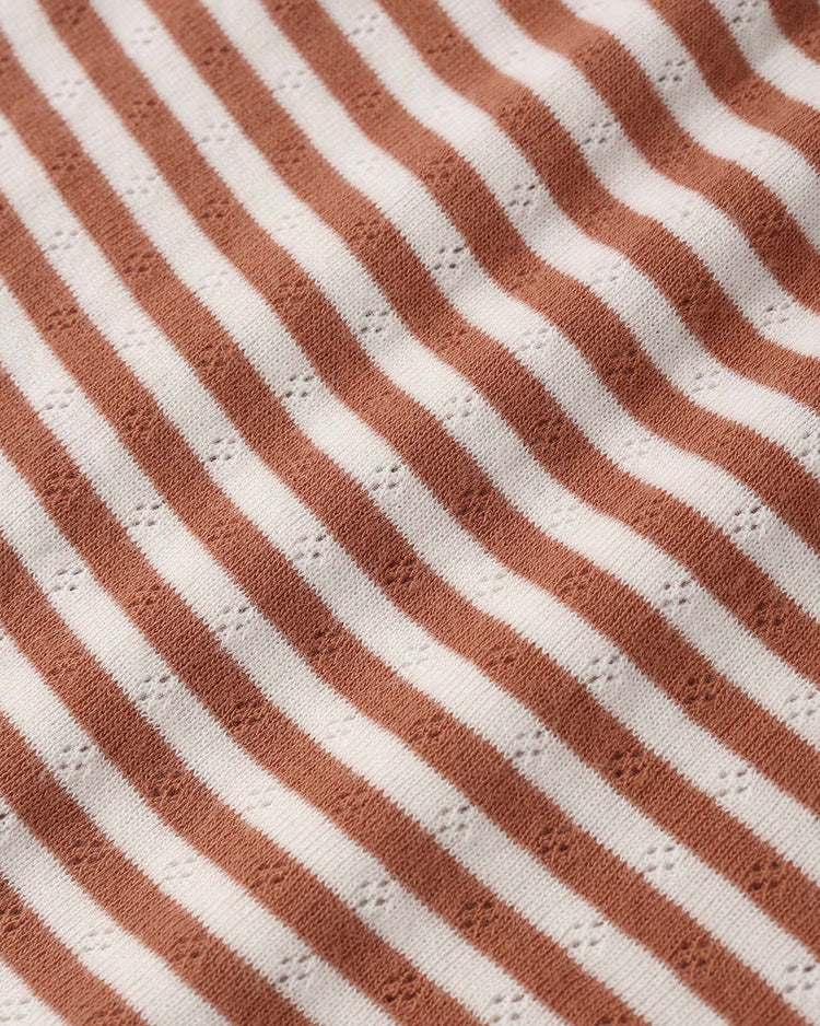 Little rylee + cru kids pointelle shorts in poppy stripe
