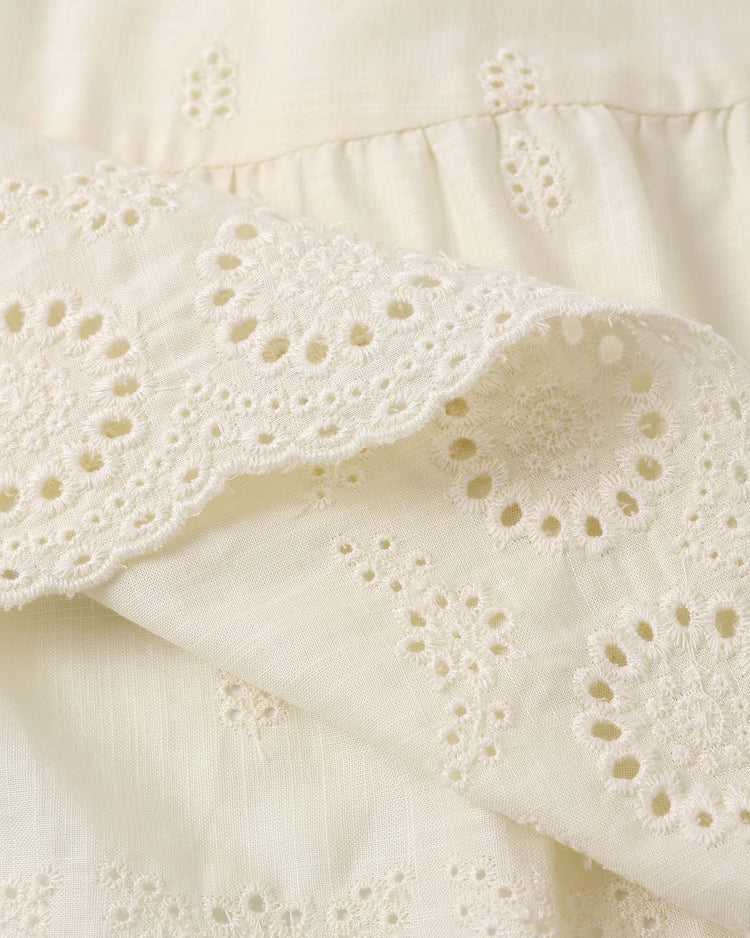 rylee + cru rose maxi skirt in ivory kids Little