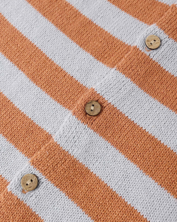 Little rylee + cru kids liam knit romper in americana stripe