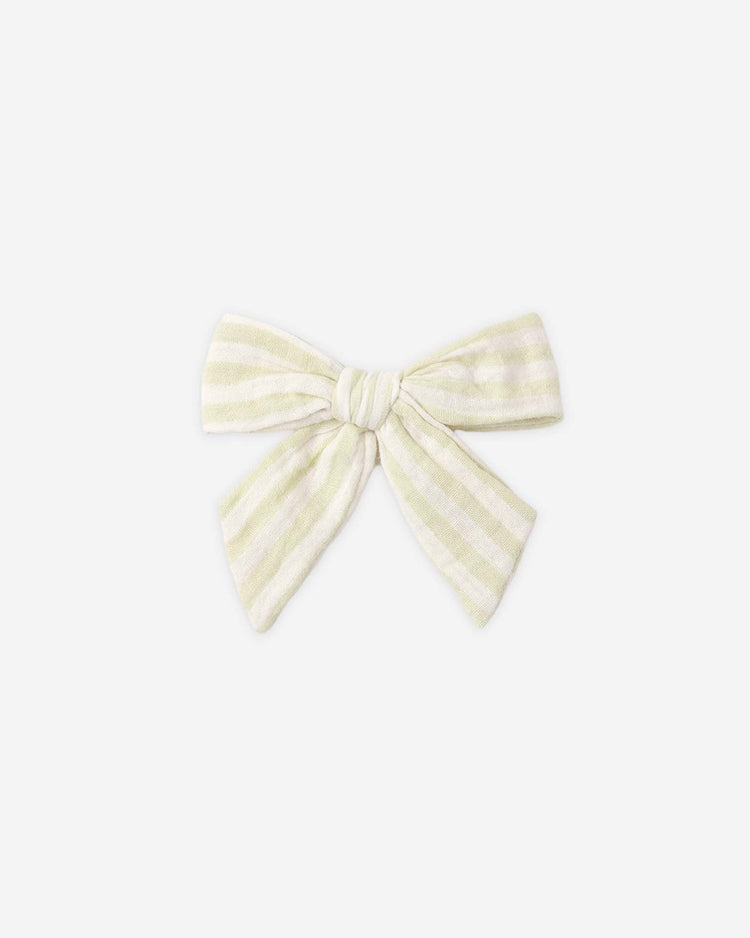rylee + cru bow in citron ivory stripe accessories Little