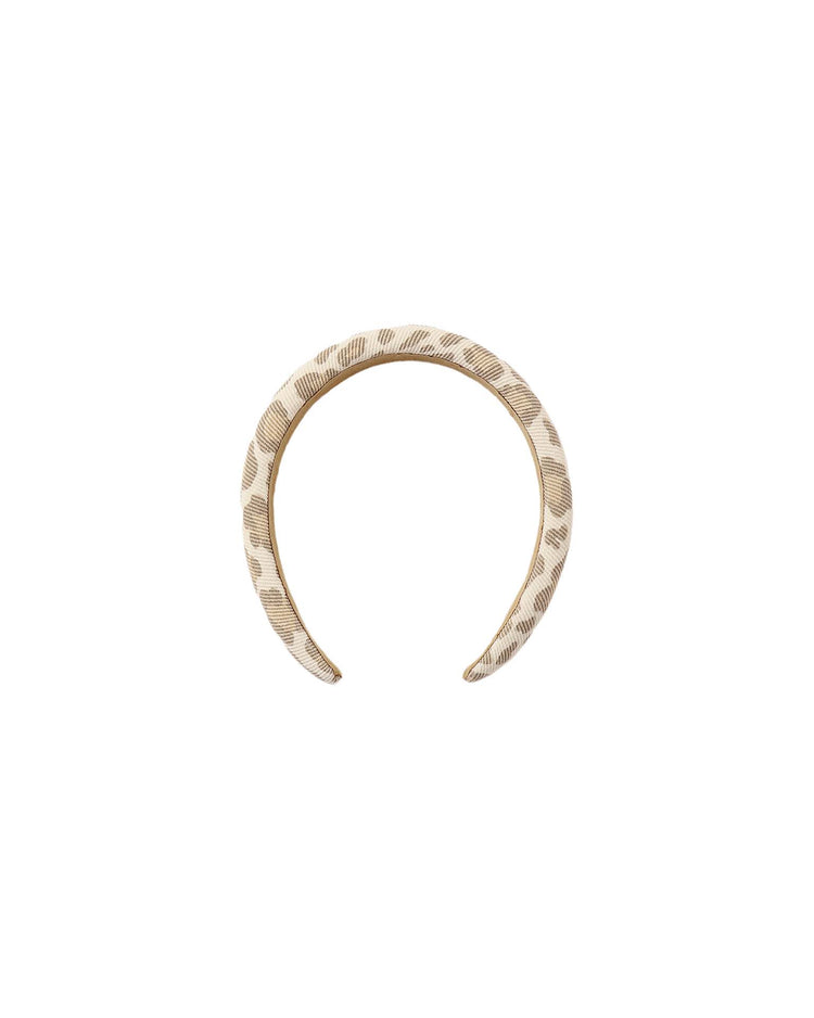 padded headband in leopard