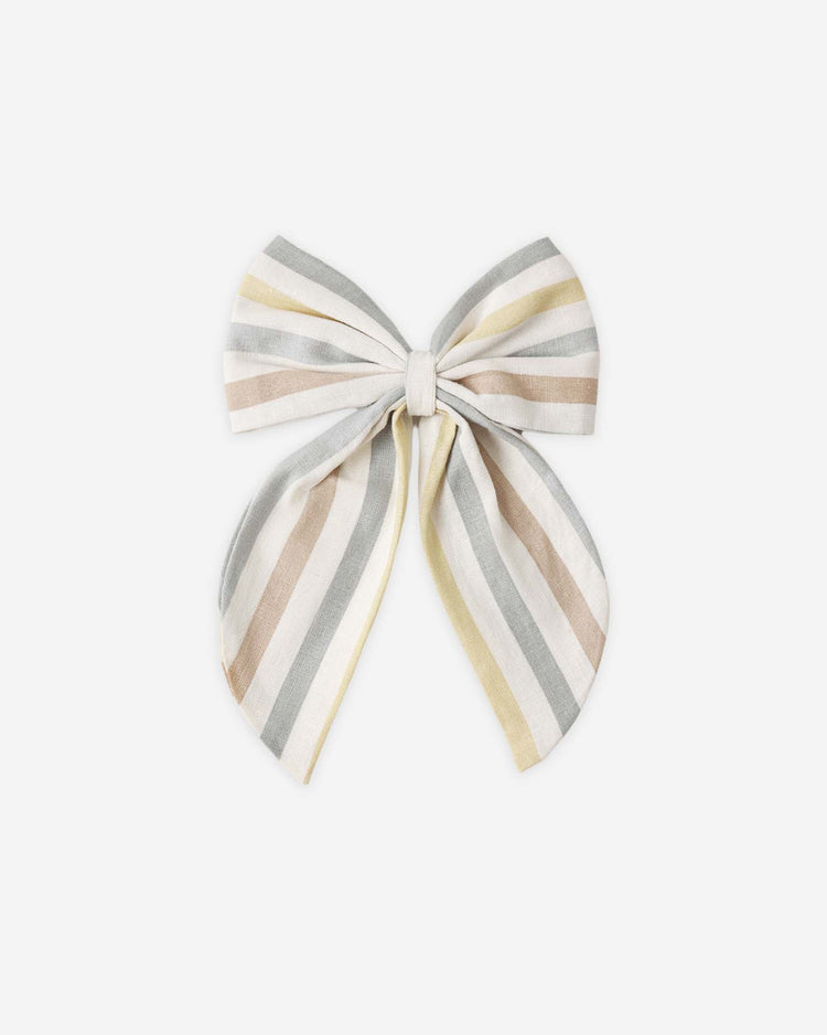 rylee + cru oversized bow in valencia stripe accessories Little