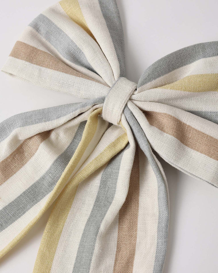 rylee + cru oversized bow in valencia stripe accessories Little