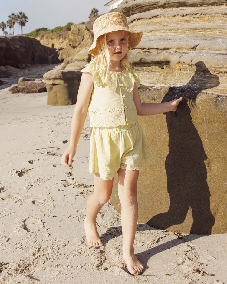 rylee + cru remi short in citron kids Little