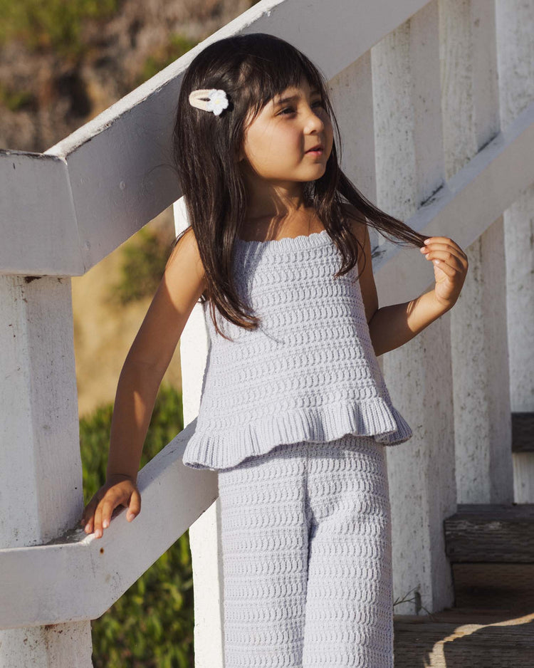 rylee + cru mari knit set in periwinkle kids Little