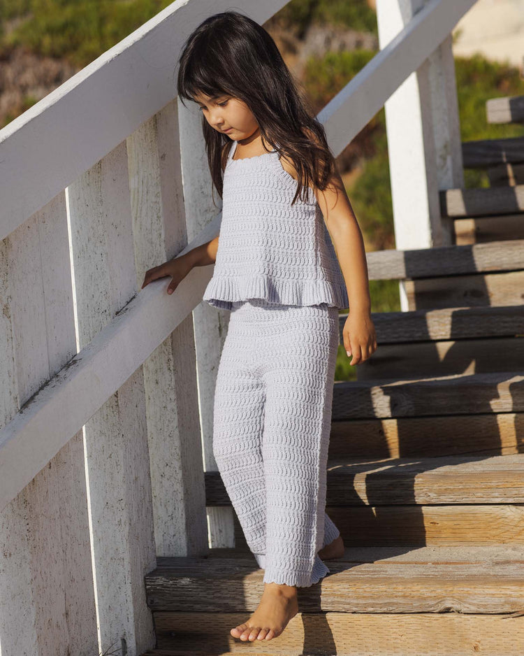 rylee + cru mari knit set in periwinkle kids Little