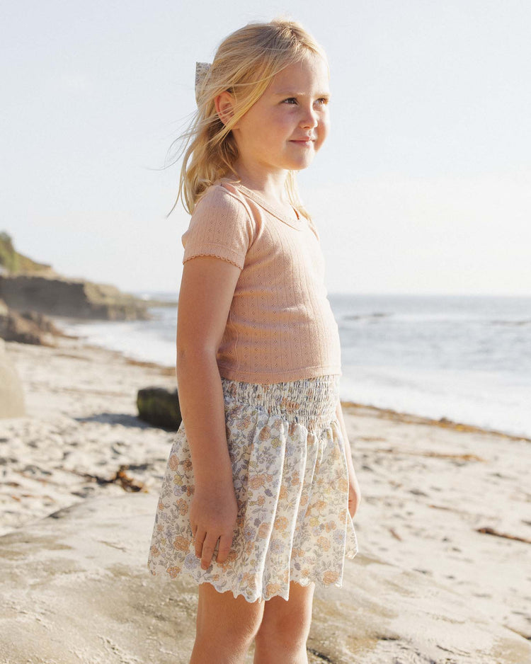 rylee + cru pointelle tee in melon kids Little