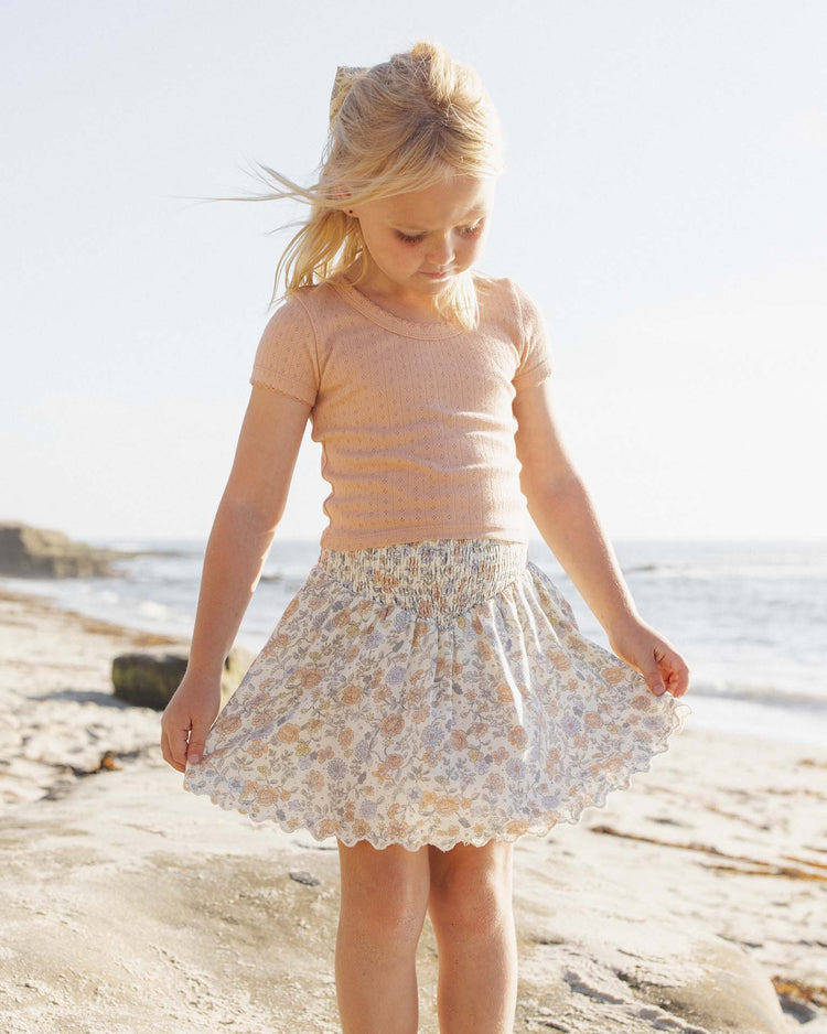 rylee + cru pointelle tee in melon kids Little