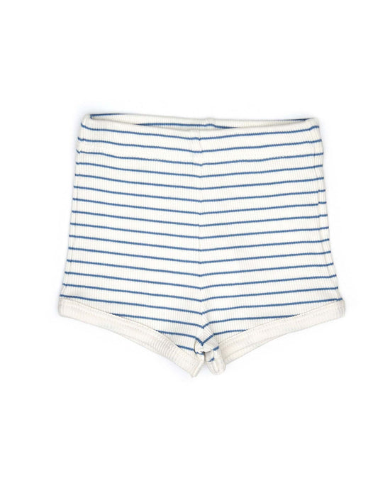 ribbed short in blue heaven stripes