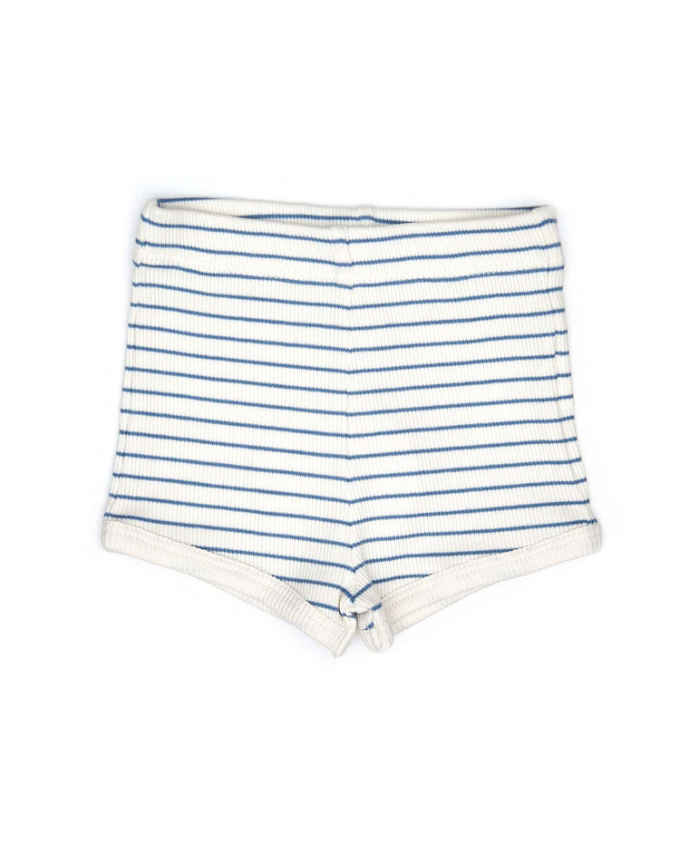 ribbed short in blue heaven stripes