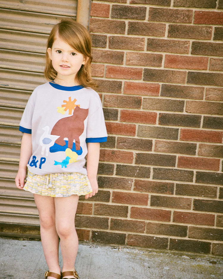 misha + puff farm applique tee in mist kids Little