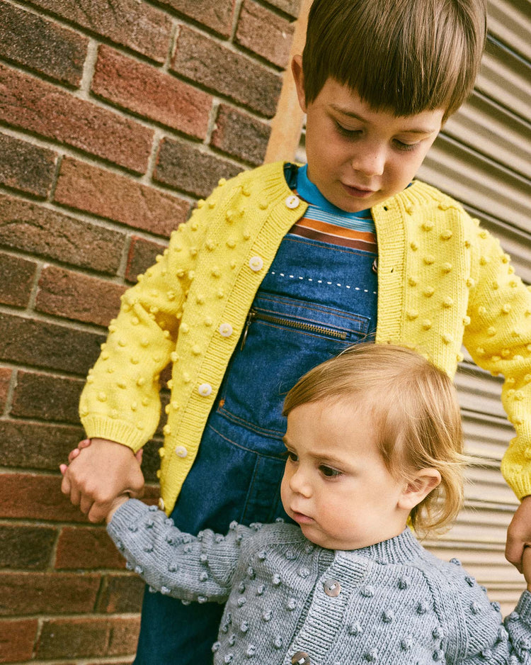misha + puff popcorn cardigan in sol kids Little