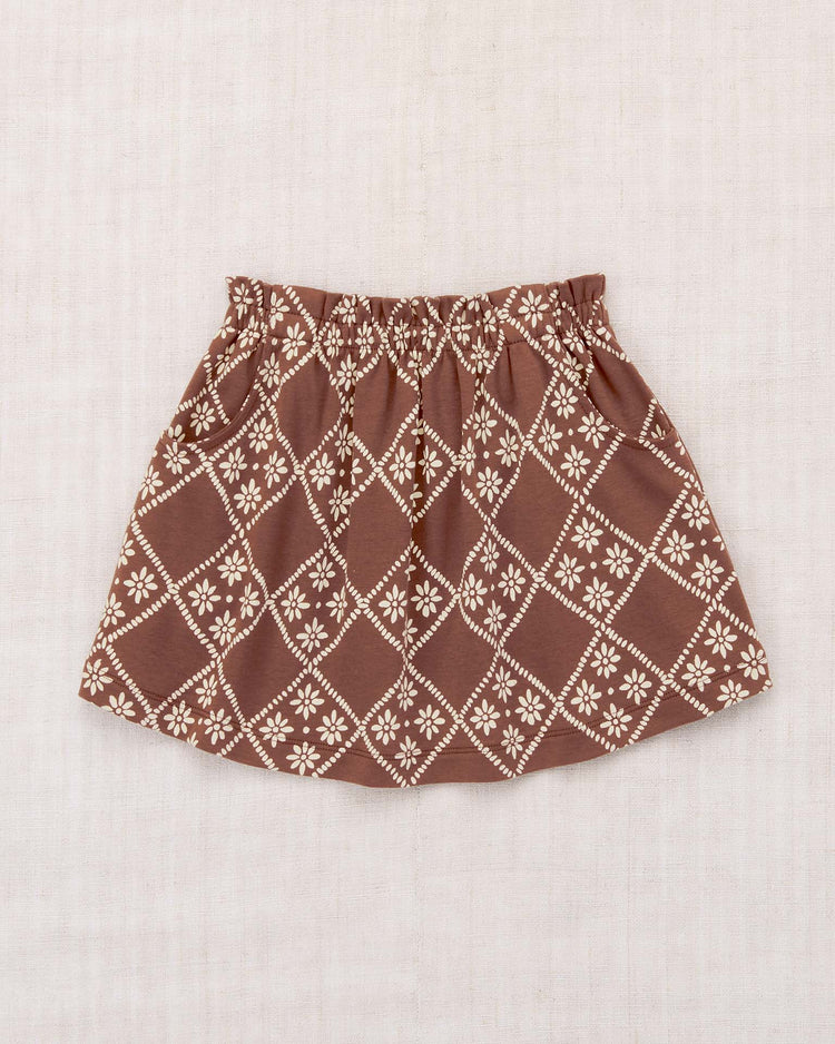 misha + puff sadie skirt in cola flora tierra kids Little