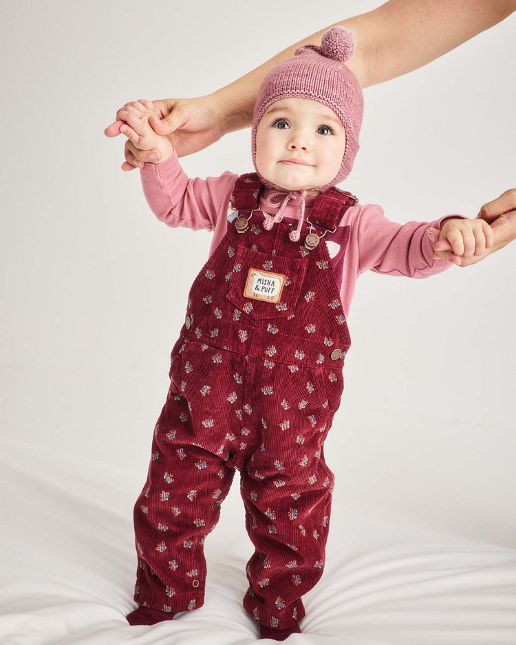 baby corduroy carpenter overall in cambridge mariposa