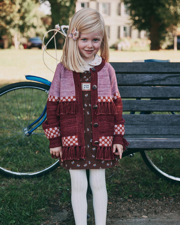 corduroy jumper dress in dark roast mariposa