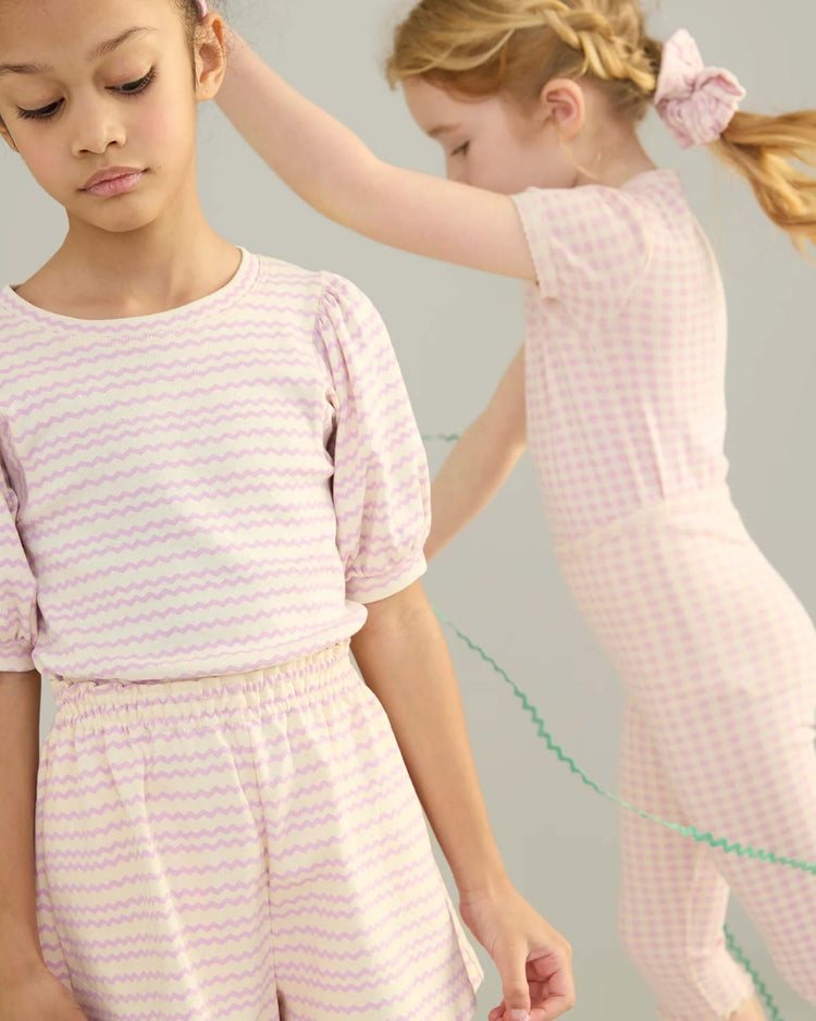 soor ploom smock short in ric rac print, bubble kids Little