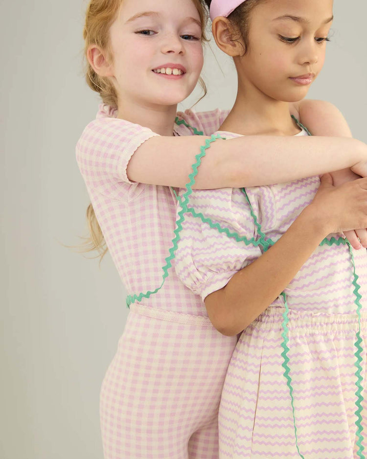 soor ploom smock short in ric rac print, bubble kids Little