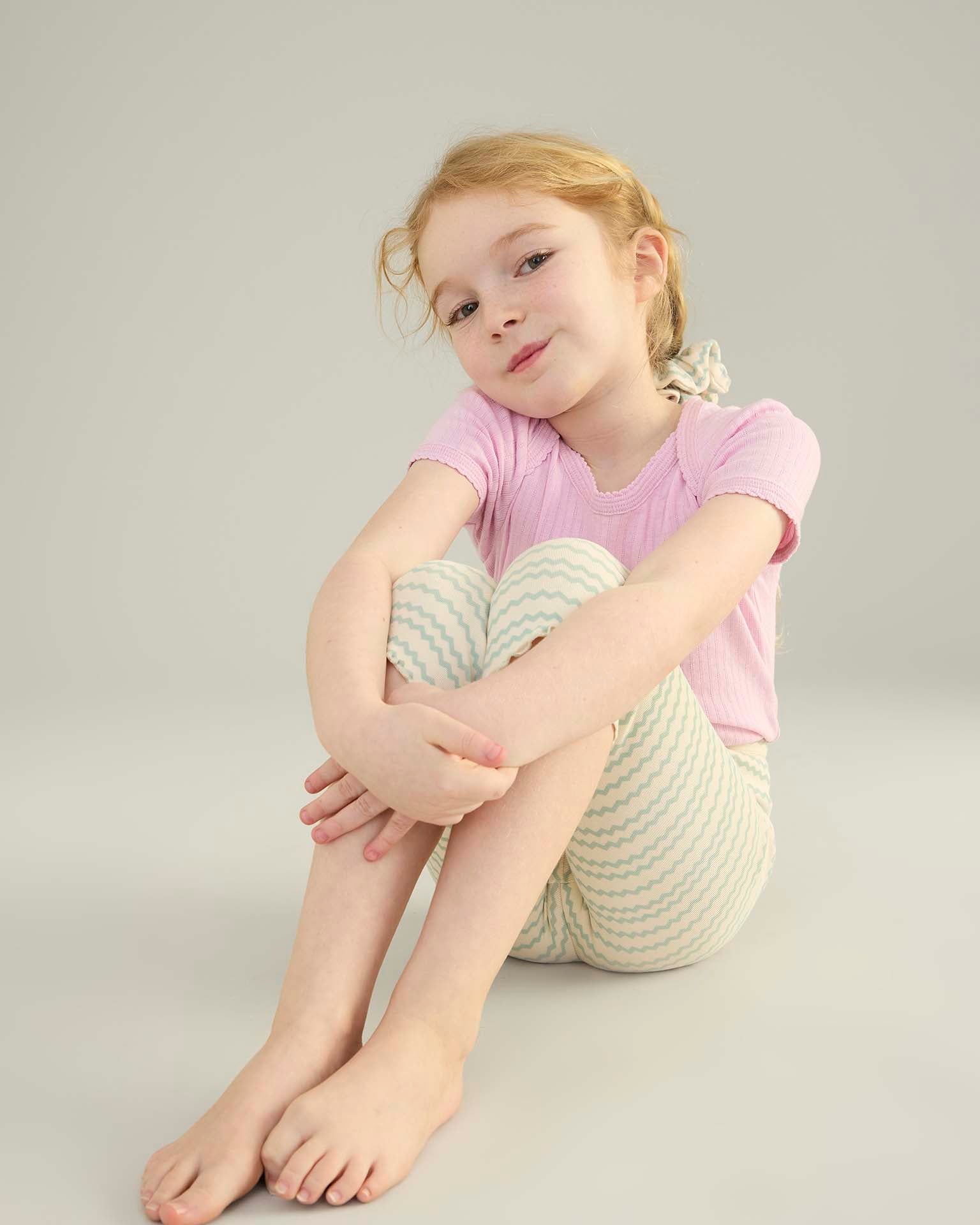 soor ploom capri legging in ric rac print, mentha kids at Little