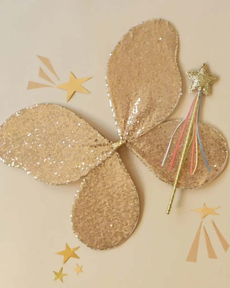 rockahula kids magical sequin fairy wings in gold accessories Little