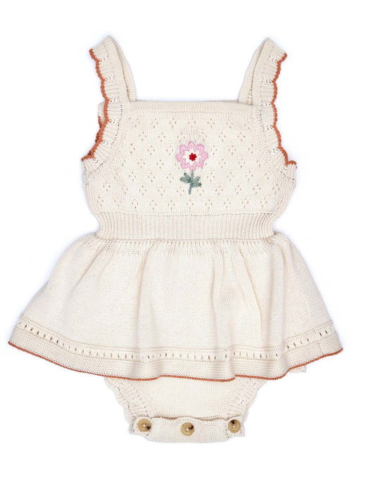 andrea romper in natural & toasted nut