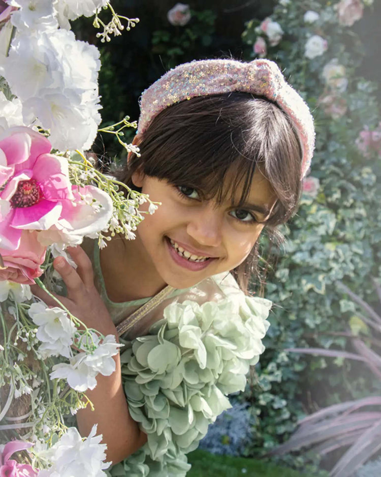 rockahula kids sequin velvet headband in pink accessories Little