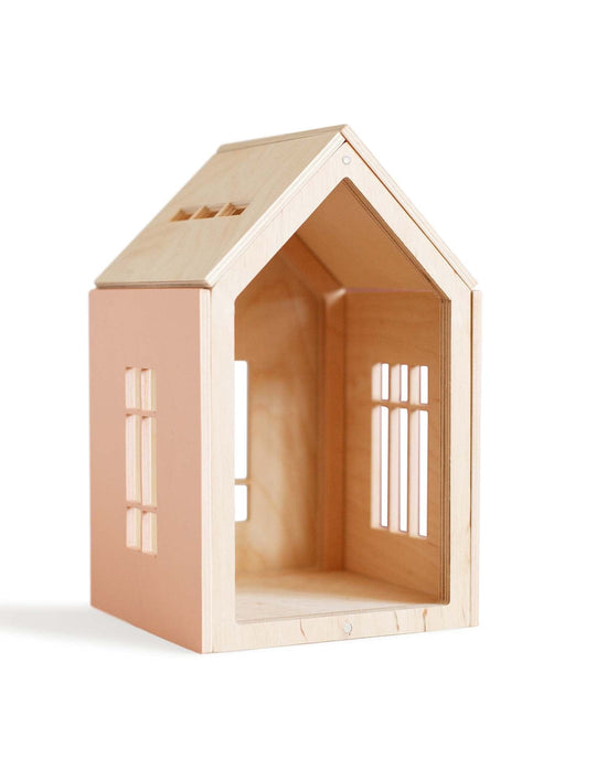 Little babai play large magnetic dollhouse in pink