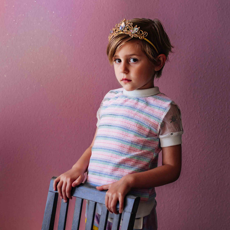 Little Bailey and Ava Crowns & Tiaras Chloe Princess Crown in Clear Tiara