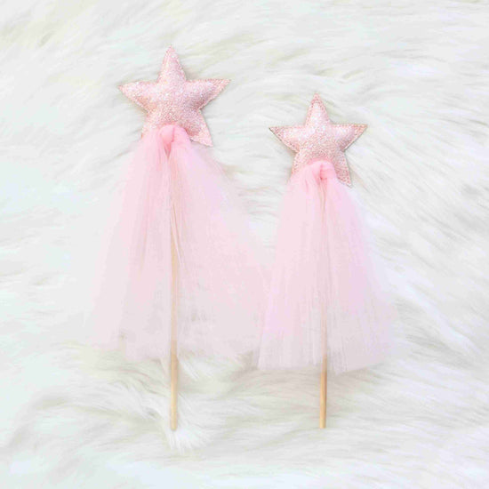 Little Bailey and Ava Wands Sparkle Magic Wand in Pink + Pink