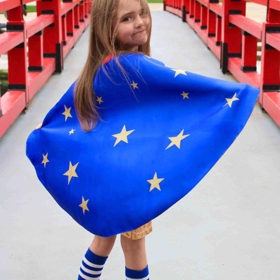 Little Bailey and Ava Costumes & Accessories Superhero Star Costume Set in Blue