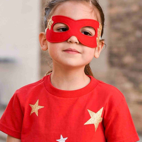 Little Bailey and Ava Superhero Star Power Cape Set in Blue