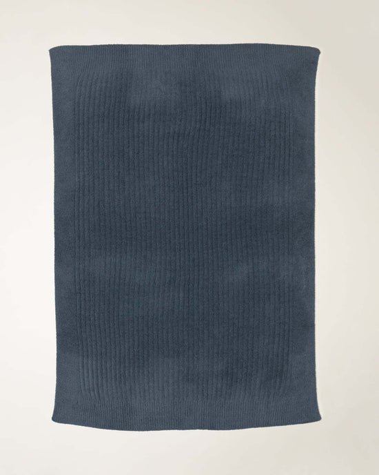 Little barefoot dreams home CozyChic lite ribbed blanket in smokey blue