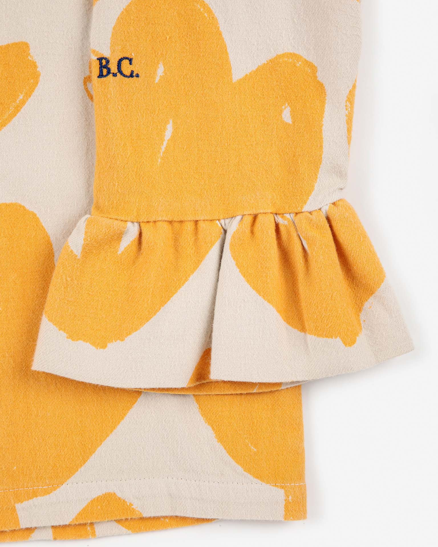 big flower ruffle blouse