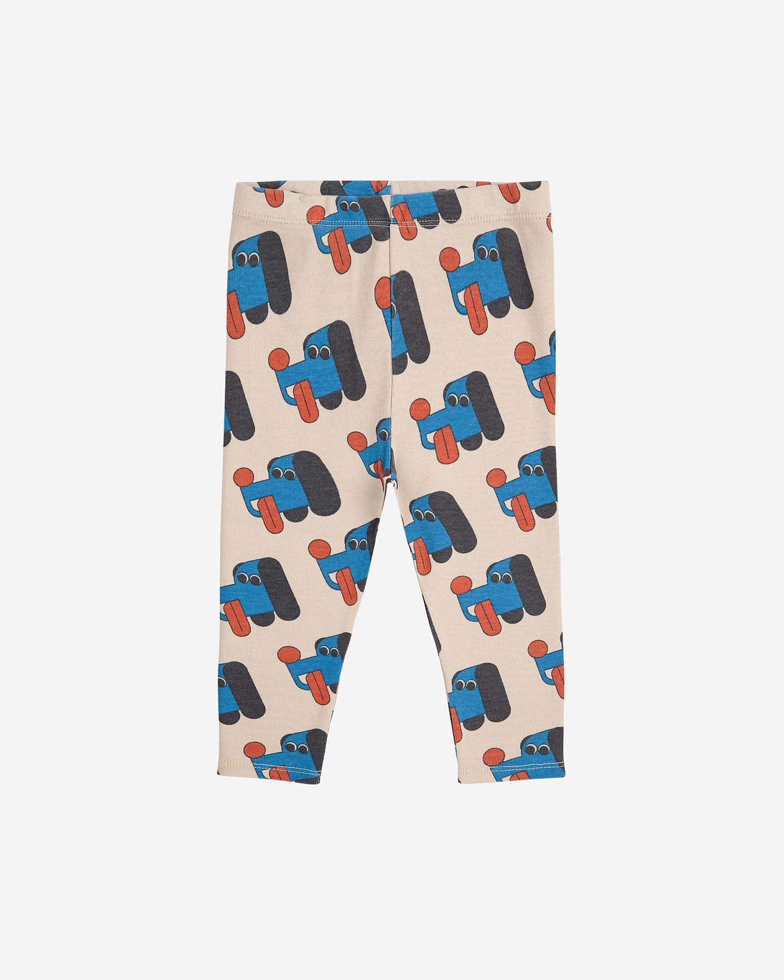 doggy mate all over leggings in off-white