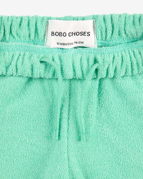 Little bobo choses baby green color block jogging pants in light green