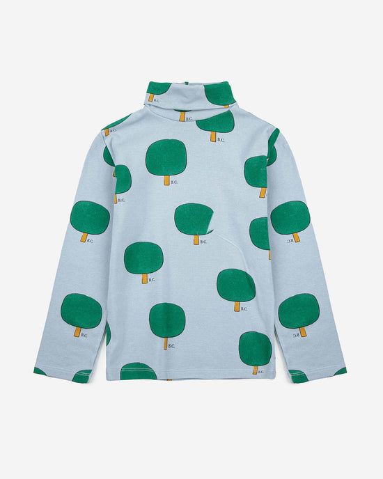 Little bobo choses kids green tree all over turtle neck t-shirt