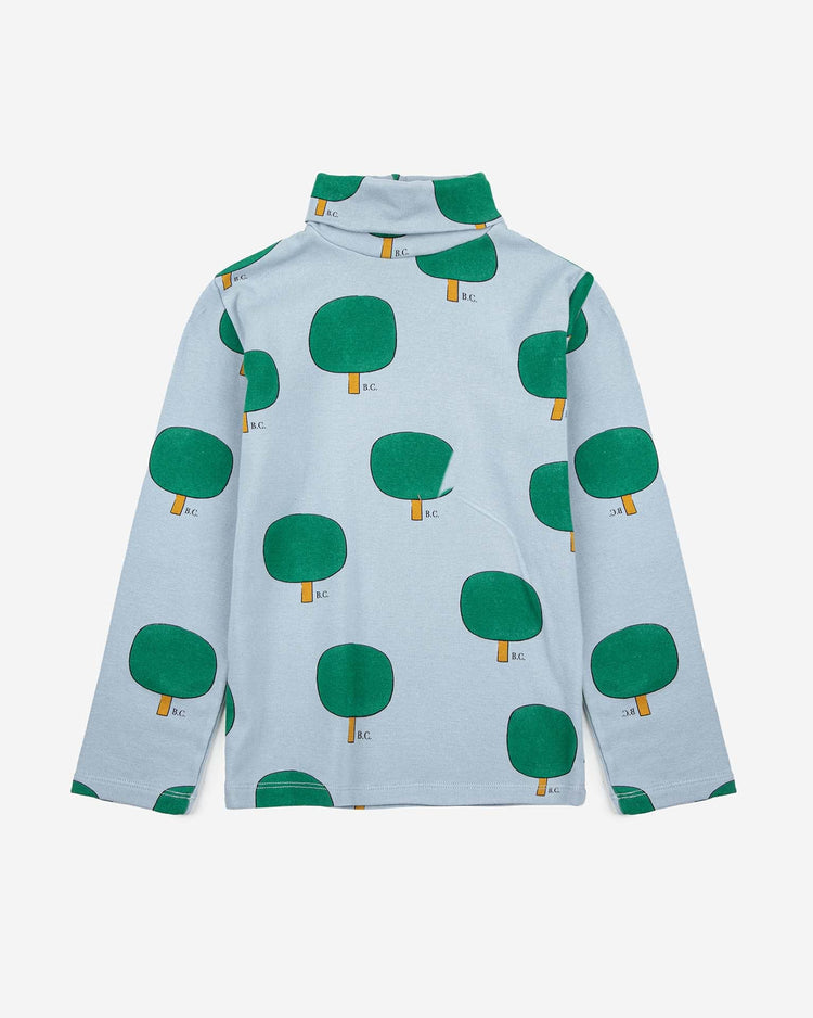 Little bobo choses kids green tree all over turtle neck t-shirt
