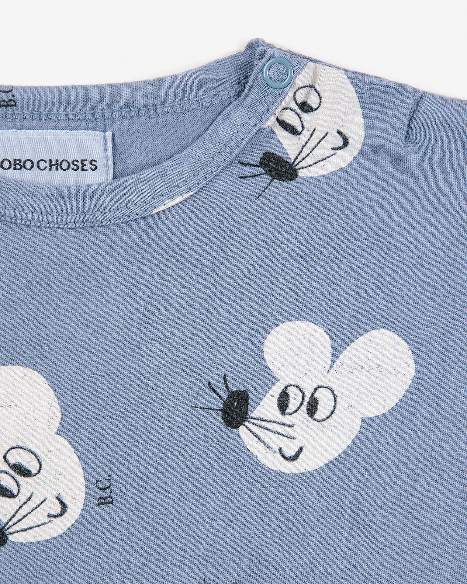 Little bobo choses baby mouse all over long sleeve baby t-shirt