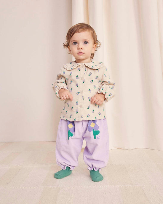 Little bobo choses baby pansy flower all over baby blouse