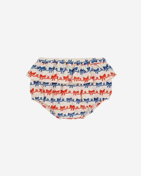 Little bobo choses baby ribbon bow all over ruffle woven bloomer