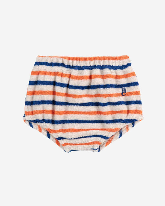 Little bobo choses baby striped terry cloth bloomer in multicolor