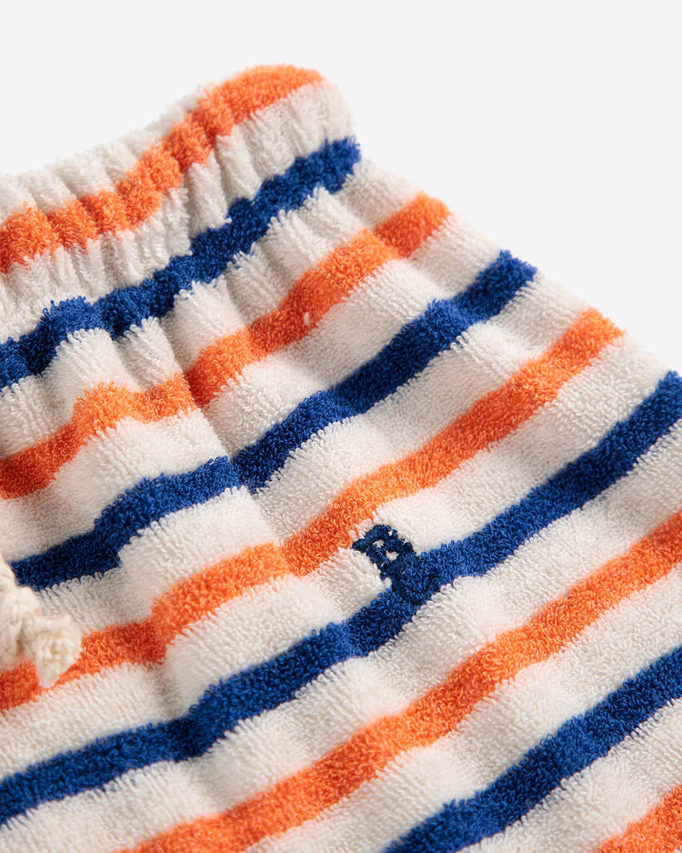 Little bobo choses baby striped terry cloth harem pants in multicolor